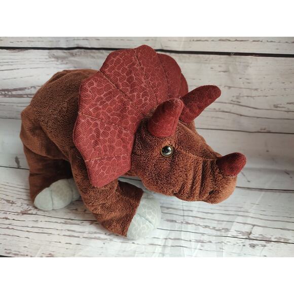 Kohls Cares Triceratops Dinosaur 14inch Plush Brown Stuffed Animal - Picture 2 of 7